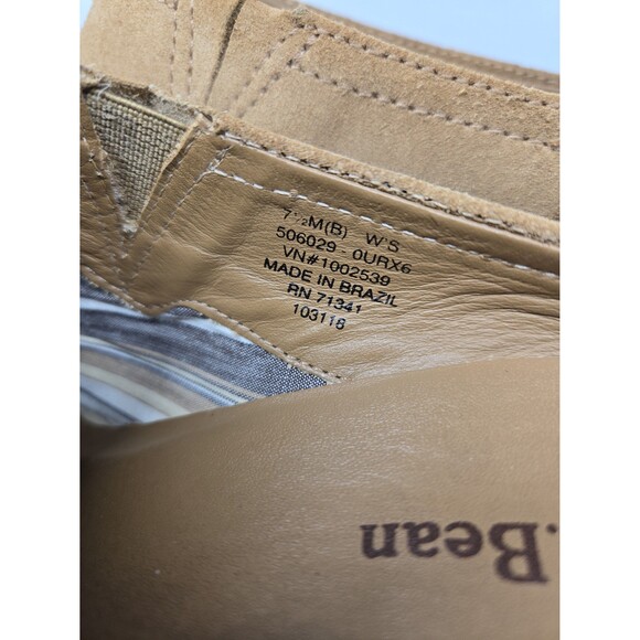 L.L. Bean Deerfield Tan Suede Mule Slip-On Shoes Women's Size 7.5 - Picture 7 of 12